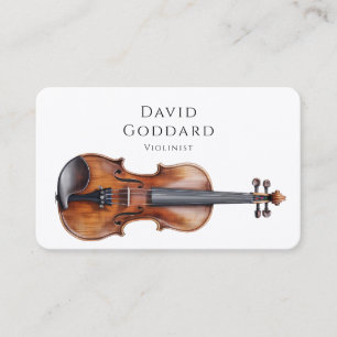 Tarjeta De Visita Violinista Profesor de Música Violinista Músico