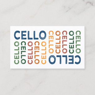 Tarjeta De Visita Violoncelo colorido