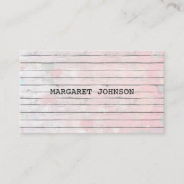 Tarjeta De Visita Vip Estilista De Estilo Rústico Gusano Rosa