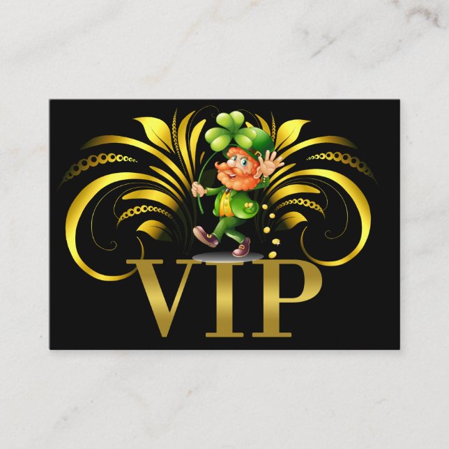Tarjeta de visita VIP irlandesa / pase / invitació (Anverso)