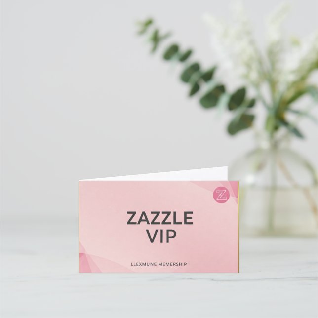 Tarjeta de visita VIP rosa (Anverso)