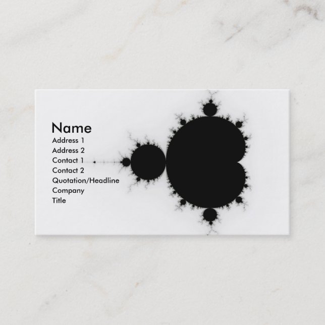 Tarjeta De Visita Viratarupa - Arte fractal (Anverso)