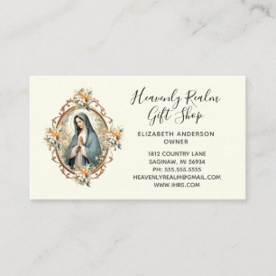Tarjeta De Visita Virgen Católica María Cristiana Religiosa