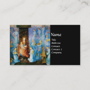 Tarjeta De Visita VIRGEN CON NIÑO - CONCIERTO DE ÁNGELES AZULES Negr