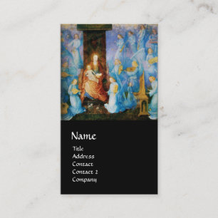 Tarjeta De Visita VIRGEN CON NIÑO - CONCIERTO DE ÁNGELES AZULES Negr