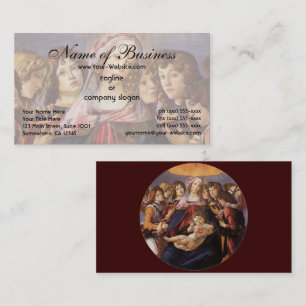 Tarjeta De Visita Virgen y Niño con Ángeles de Sandro Botticelli