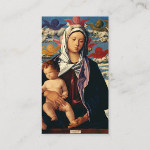 Tarjeta De Visita Virgen y Niño de Bellini Alta Fidelidad Arte Refin