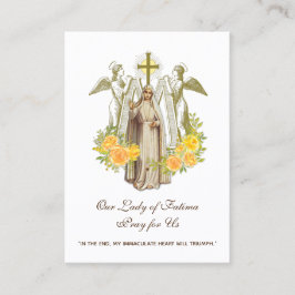 Tarjeta De Visita Virgin Mary Fatima Prayer Rosary Católica