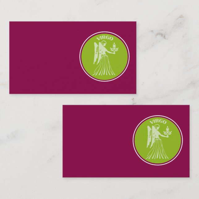 Tarjeta de visita Virgo (Anverso / Reverso)