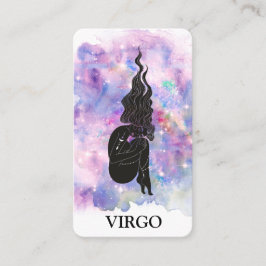 Tarjeta De Visita *~* VIRGO Astrología Zodiaca Lecturas Azul Rosa