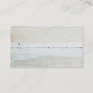 Tarjeta De Visita Viruta blanca de madera blanqueada del granero