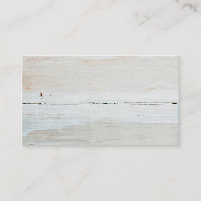 Tarjeta De Visita Viruta blanca de madera blanqueada del granero (Anverso)