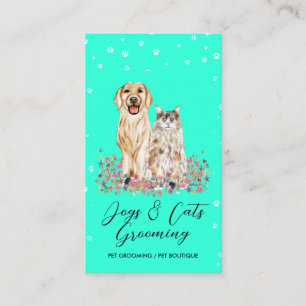 Tarjeta De Visita Visitas de Garras Turquesa para Gatos