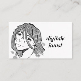 Tarjeta De Visita Visitekaartje lineart girl