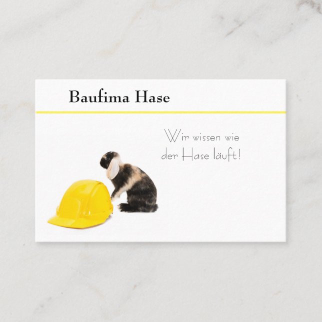 Tarjeta De Visita Visitenkarte Baubranche und Handwerk 4 (Anverso)