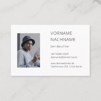 Tarjeta De Visita Visitenkarte mit Foto Vorlage - Selbst  Gestalten