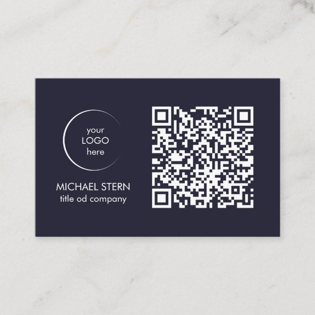 Tarjeta De Visita Visitenkarte mit QR-Code & Logo (Anverso)