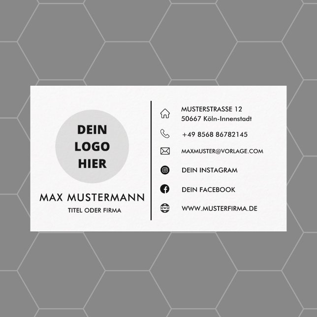 Tarjeta De Visita Visitenkarte Vorlage - Selbst Gestalten (Subido por el creador)