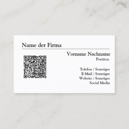 Tarjeta De Visita Visitenkarten Erstellen - Einfache Vorlage -