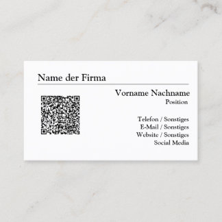 Tarjeta De Visita Visitenkarten Erstellen - Einfache Vorlage -