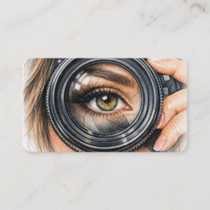 Tarjeta De Visita Visor de cámara profesional de fotografía