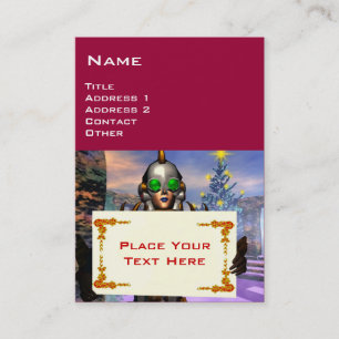 TARJETA DE VISITA VÍSPERA DE CIBORG DE AÑO NUEVO