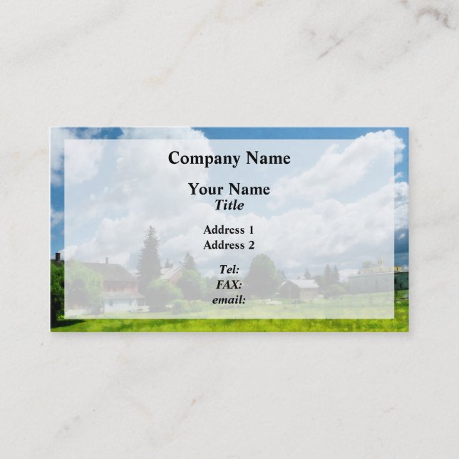 Tarjeta De Visita Vista de granja (Anverso)
