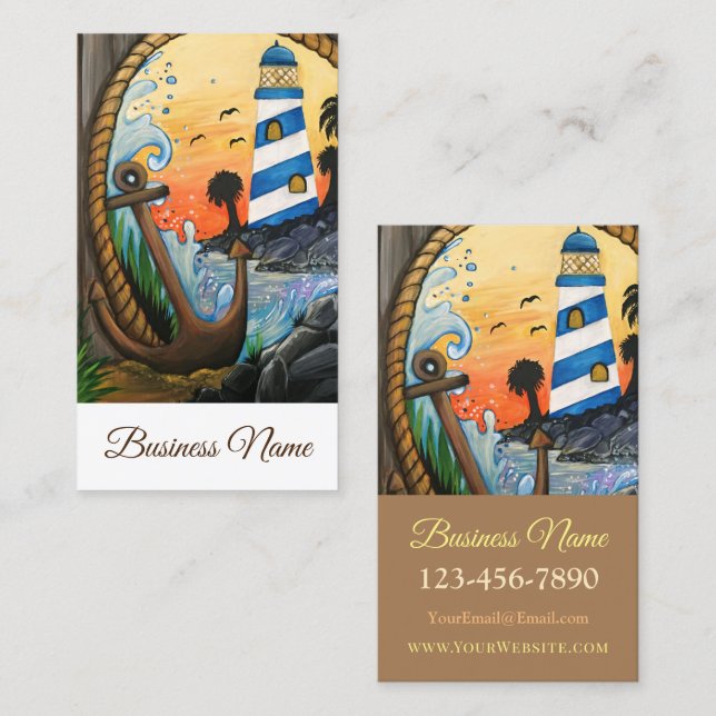 Tarjeta De Visita Vista de la Casa de Luz (Anverso / Reverso)