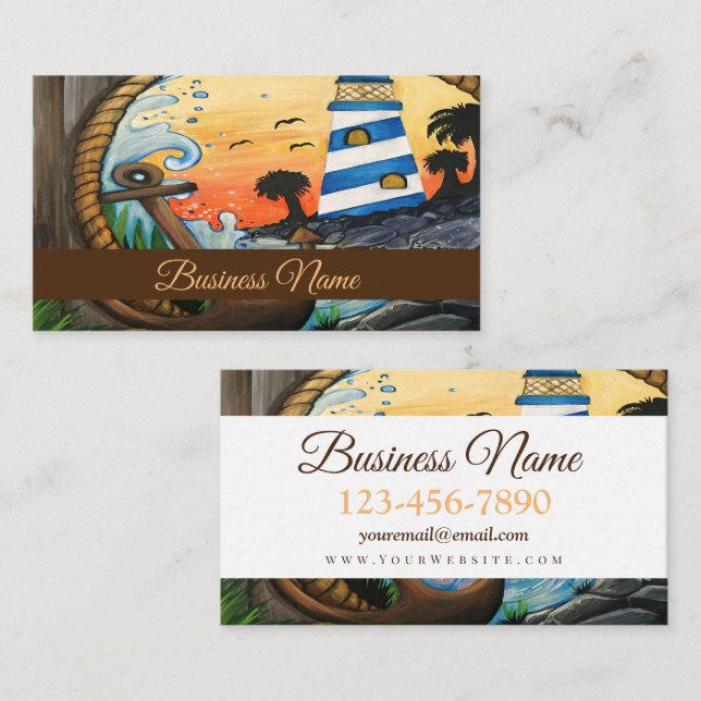 Tarjeta De Visita Vista de la Casa de Luz (Anverso / Reverso)