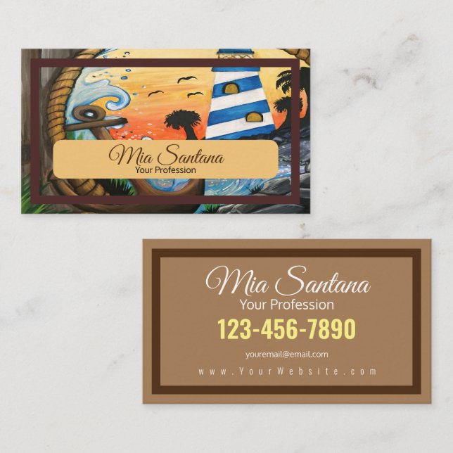 Tarjeta De Visita Vista de la Casa de Luz (Anverso / Reverso)