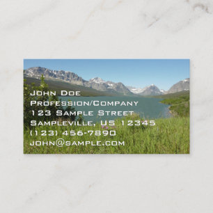Tarjeta De Visita Vista del lago Swiftcurrent en el Parque Nacional 