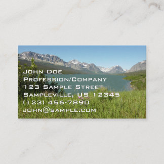 Tarjeta De Visita Vista del lago Swiftcurrent en el Parque Nacional