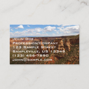 Tarjeta De Visita Vista desde el sendero Canyon Rim en el Monumento 