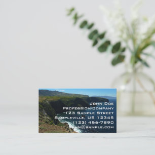 Tarjeta De Visita Vista desde la isla de Santa Cruz en las Islas del