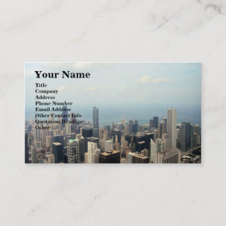 Tarjeta De Visita Vista En Línea De Esquina De Chicago Desde La Torr