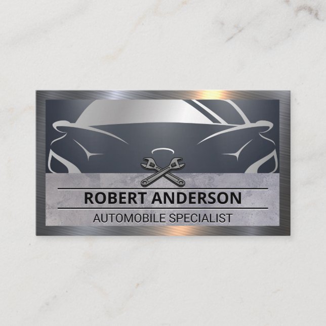 Tarjeta De Visita Vista frontal automática | Wrenches Logos (Anverso)