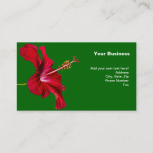 Tarjeta De Visita Vista lateral de las flores rojas de Hibiscus