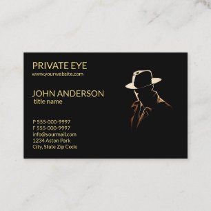 Tarjeta De Visita Vista privada Moderno Investigador Privado Negocio