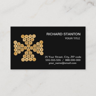 Tarjeta De Visita Vista superior de los cartuchos de caza