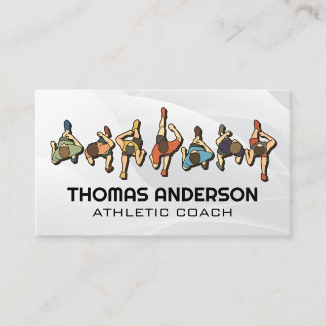 Tarjeta De Visita Vista superior de Runners (Anverso)