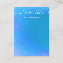 Tarjeta De Visita Visualización artística de color de agua azul