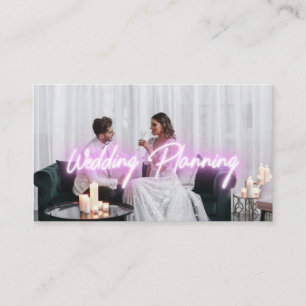 Tarjeta De Visita Visualización de tabla de bodas, planificador de e
