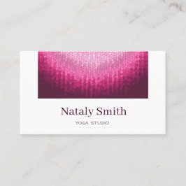 Tarjeta De Visita Vitrage textura de círculo de gradiente rosa. coch