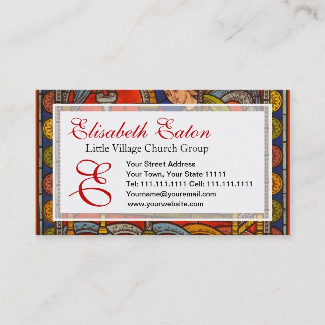 Tarjeta De Visita Vitral de la catedral de Chartres (Anverso)