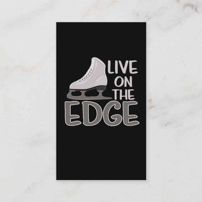 Tarjeta De Visita Viva en patinador el hielo de The Edge del (Anverso)