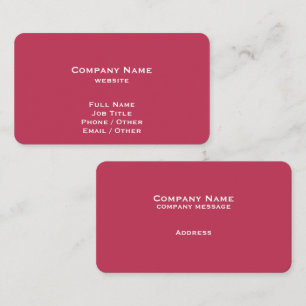 Tarjeta de visita Viva Magenta simple