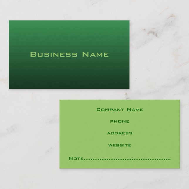 Tarjeta De Visita Vivid Green Business Card (Anverso / Reverso)