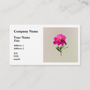 Tarjeta De Visita Vivid Pink Peony