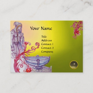 Tarjeta De Visita VIVIEN MONOGRAM gema amarillo gris blanco