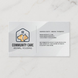 Tarjeta De Visita Vivienda para animales   Logo de Cat Dog
